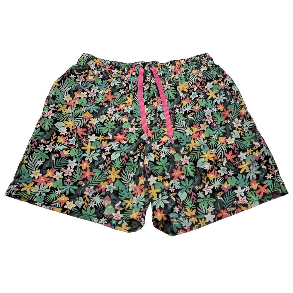 Men's Chubbies Classic Swim Trunk 5.5" The Bloomerangs Size Medium Black Floral